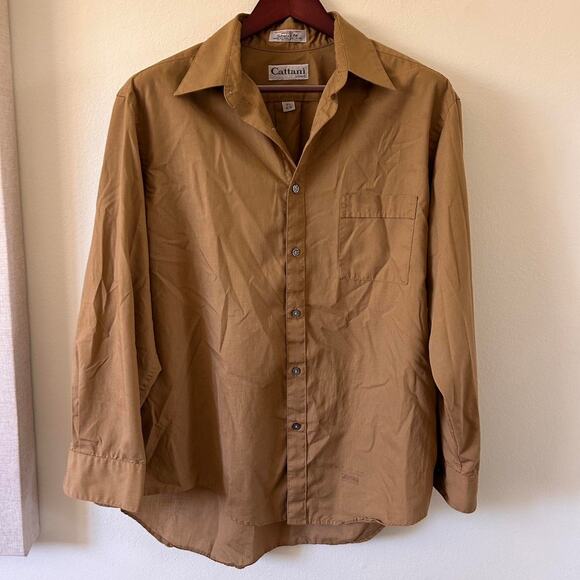 Beige button down long sleeve - Picture 1 of 6